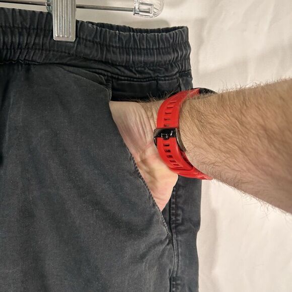 Zara Joggers Women's XL Solid Black Pull On Drawstring Pockets Elastic Waist - Picture 5 of 7